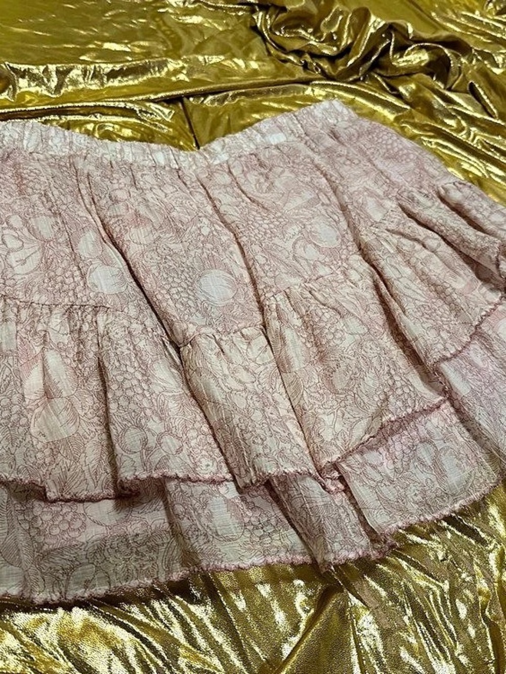 Disney Studios Costume Dept En Saison Paisley Mini Skirt in Pink size L NWT